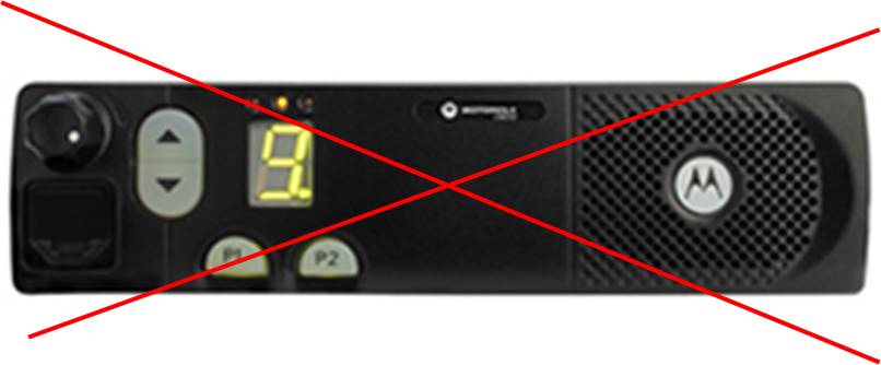 CM340 UHF 403-440 MHz, 5 tone, 10 kanaler, 1-25W